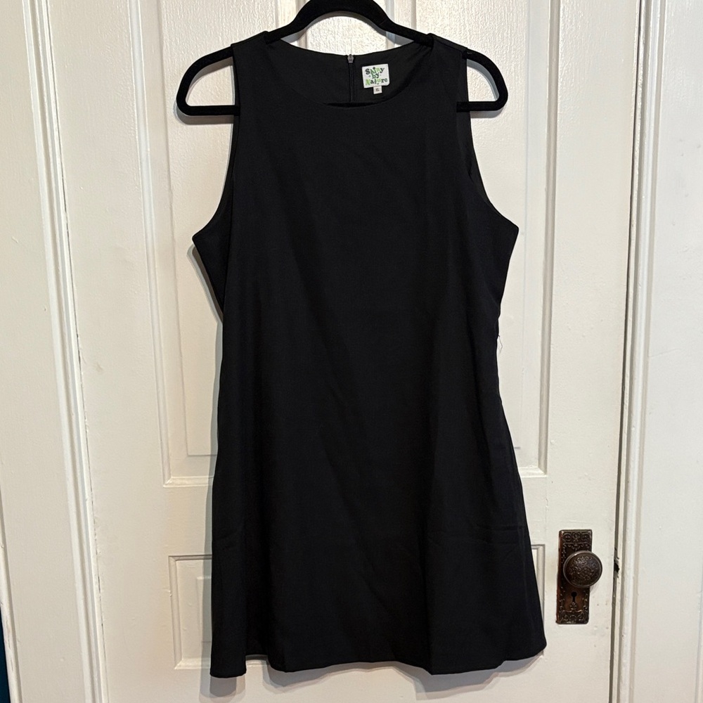 Shiny By Nature Black Sleeveless Mini Dress Size XL